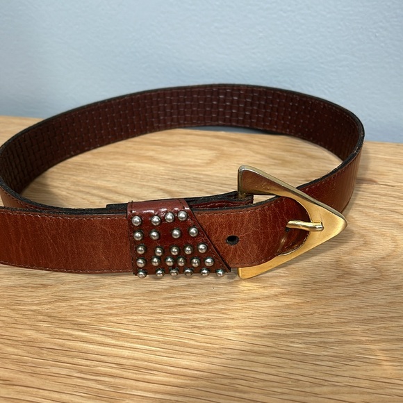 Matex Vintage Leather Women Gold Hardware Belt Concinto 1950 - Picture 14 of 16